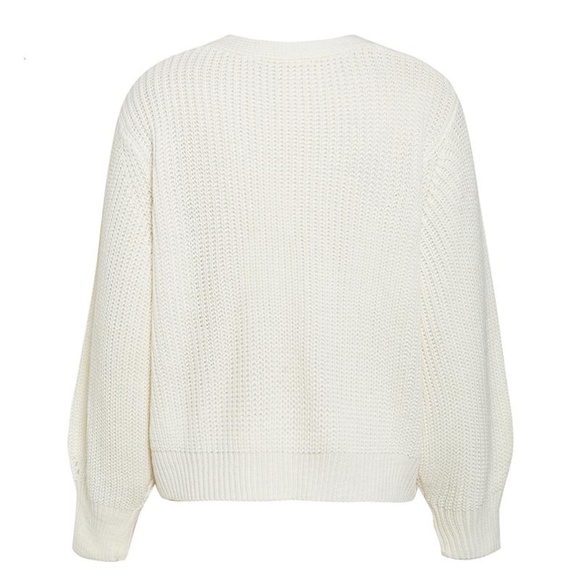 Knit Button Front V-neck Cardigan - Picture 9 of 16